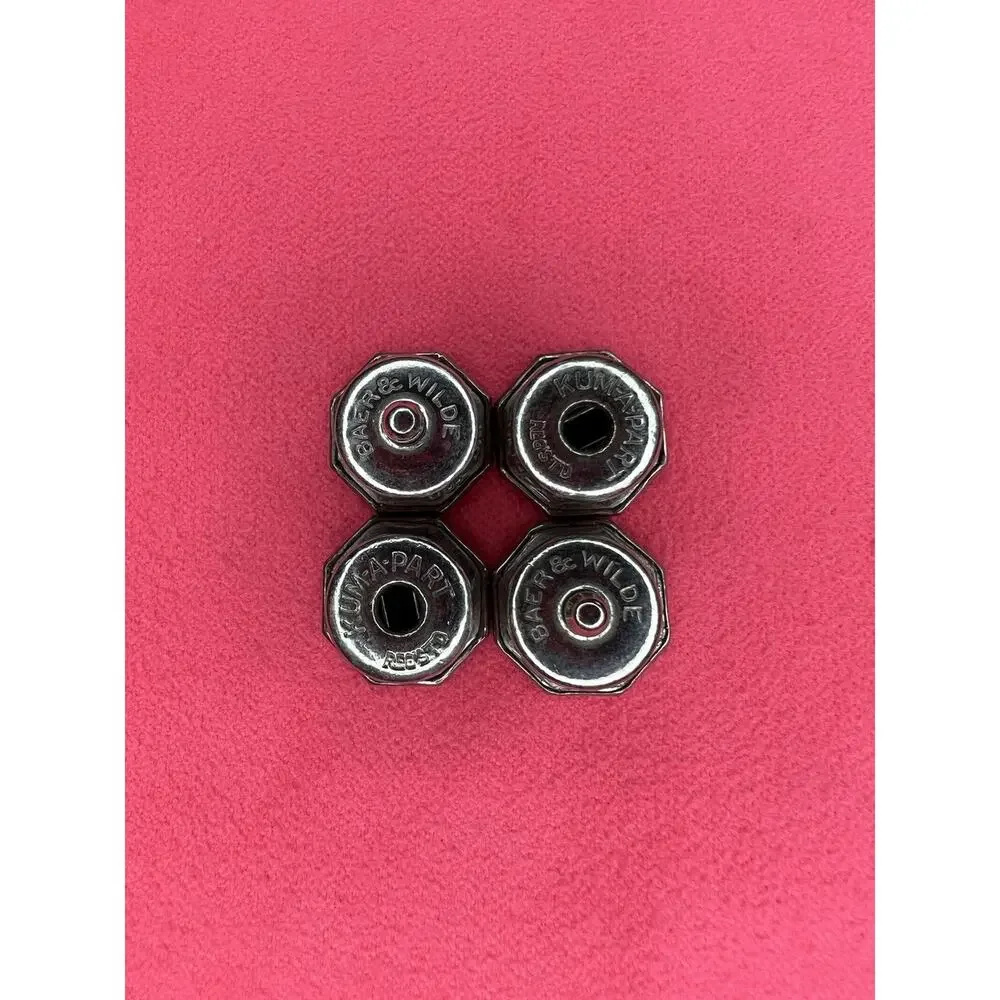 Antique Sterling Snap Cufflinks, 1920's Kum-A-Part, Original Baer & Wilde Silver
